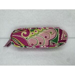 Vera Bradley Zip Glasses Case — Pink Green Paisley Floral